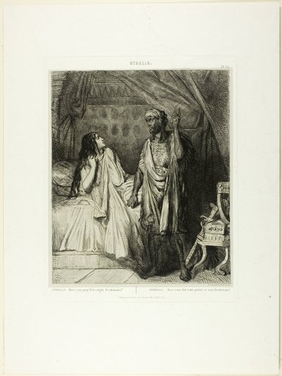 Heb je vannacht gebeden, Desdemona, plaat twaalf uit Othello door Théodore Chassériau