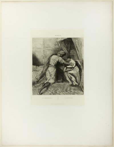 Hij Verstikt Haar, plaat dertien uit Othello door Théodore Chassériau