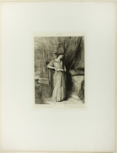 Als ik voor u sterf, plaat acht uit Othello door Théodore Chassériau