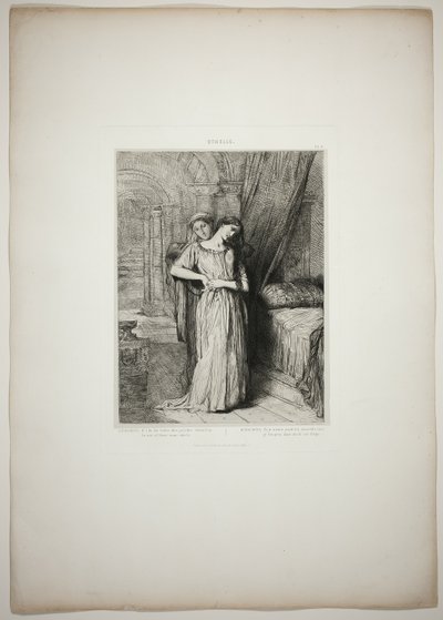 Als ik voor U sterf, plaat acht uit Othello door Théodore Chassériau