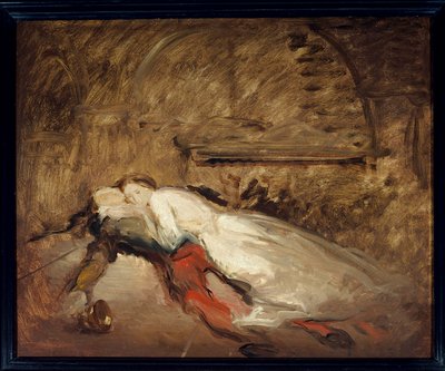 Romeo en Julia Illustratie van het stuk van William Shakespeare door Théodore Chassériau
