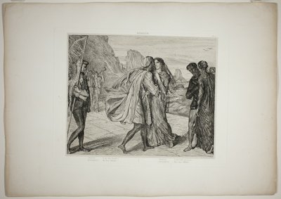Mijn eerlijke krijger, plaat vijf uit Othello door Théodore Chassériau