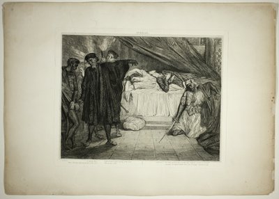 O Spartaanse hond, plaat vijftien uit Othello door Théodore Chassériau