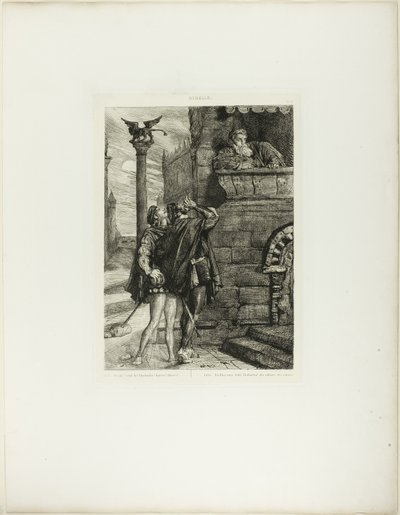 Owake! Wat ho! Brabantio! plaat 1 (acte 1, scène 1) uit Othello door Théodore Chassériau