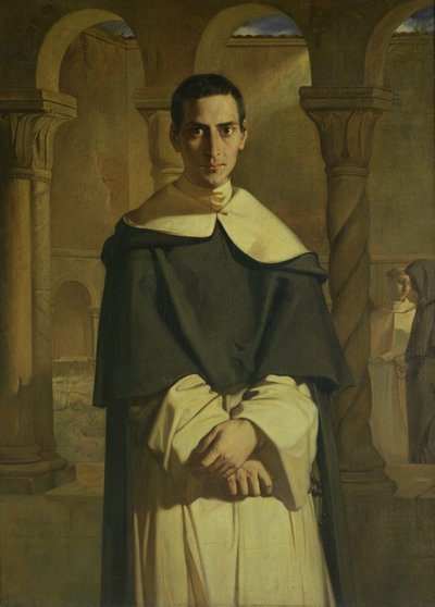 Portret van Jean Baptiste Henri Lacordaire (1802-61), Franse prelaat en theoloog, 1841 door Théodore Chassériau