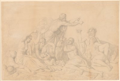 De Verzorging van Jupiter door Théodore Chassériau