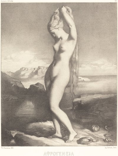 Venus Anadyomene door Théodore Chassériau