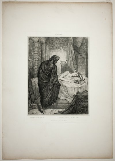 Toch moet ze sterven, plaat elf uit Othello door Théodore Chassériau