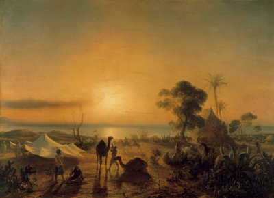 Het kamp bij Staoueli, 1830 door Jean Antoine Theodore Gudin