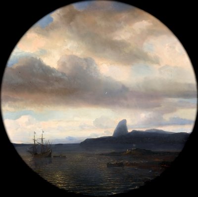 Villegagnon betreedt de Baai van Rio de Janeiro op 10 november 1555 door Jean Antoine Theodore Gudin