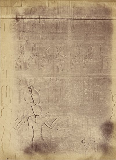 Close-up van hiërogliefeninscripties (waarschijnlijk van de tempel van Edfu) door Théodule Devéria