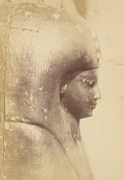 Close-up van de Sarcofaag van Koningin Aah-Hotep (Profiel) door Théodule Devéria