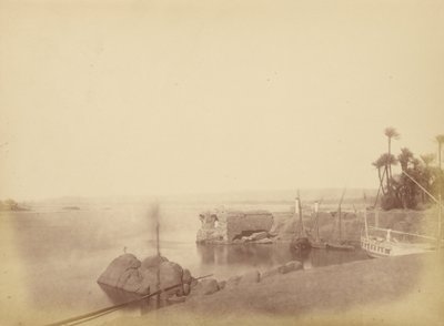 Zicht op de antieke haven van Elephanta door Théodule Devéria