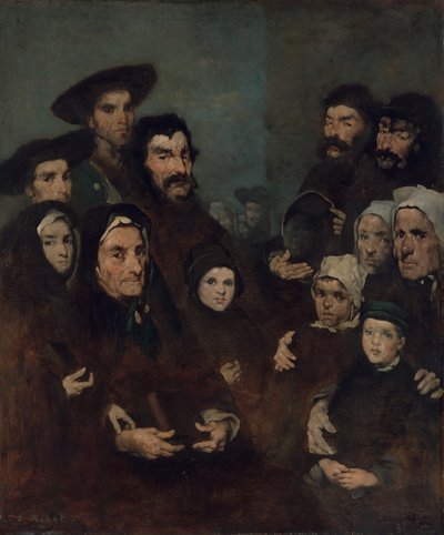 Bretonse Vissers en Hun Families door Auguste Theodule Ribot