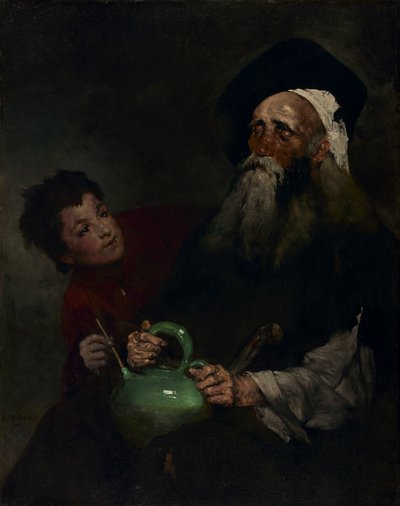 Lazarillo de Tormes en zijn blinde meester, voor 1880 door Auguste Theodule Ribot