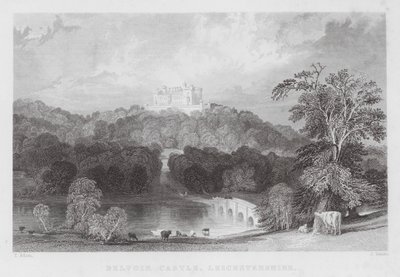 Belvoir Castle, Leicestershire (gravure) door Thomas (after) Allom