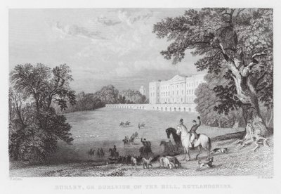 Burley, of Burleigh on the Hill, Rutlandshire (gravure) door Thomas (after) Allom