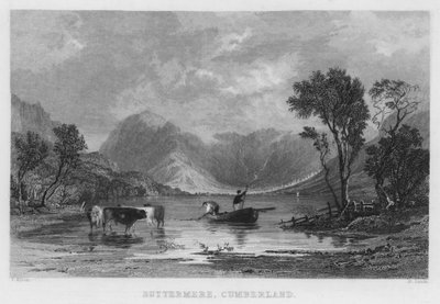 Buttermere, Cumberland door Thomas (after) Allom