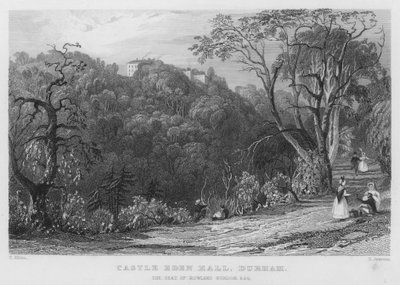 Castle Eden Hall, Durham, de zetel van Rowland Burdon (gravure) door Thomas (after) Allom