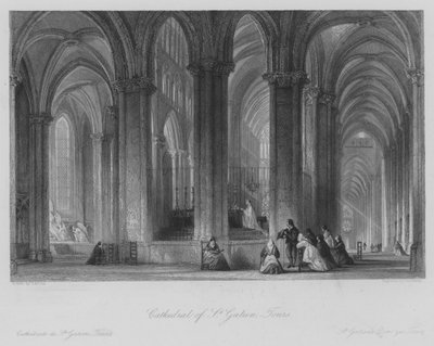 Kathedraal van St Gatien, Tours door Thomas (after) Allom
