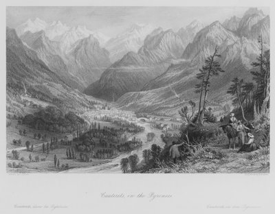 Cauterets, in de Pyreneeën (gravure) door Thomas (after) Allom