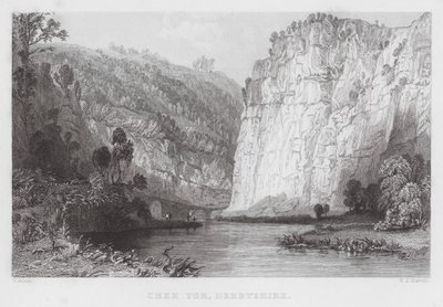 Chee Tor, Derbyshire (gravure) door Thomas (after) Allom