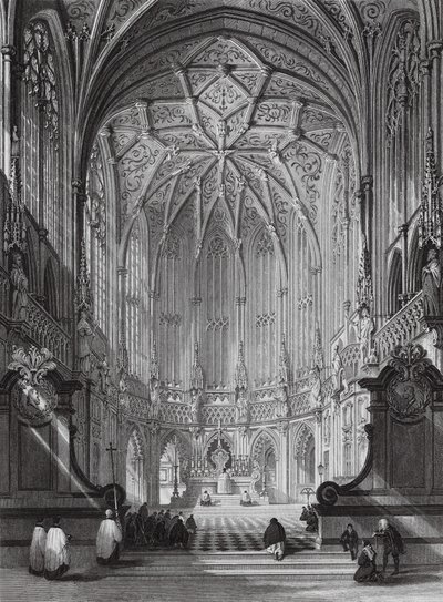 Kerk van St. James, Luik door Thomas (after) Allom