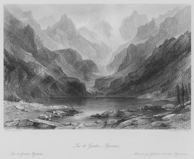 Lac de Gaube, Pyreneeën door Thomas (after) Allom