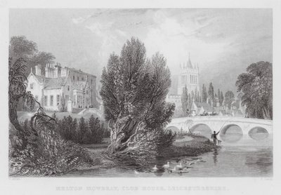 Melton Mowbray, Clubhuis, Leicestershire (gravure) door Thomas (after) Allom