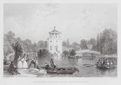 Radford Folly, nabij Nottingham (gravure) door Thomas (after) Allom