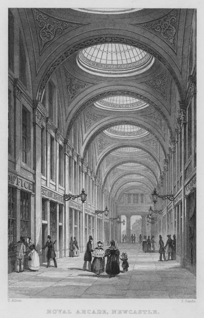 Koninklijke Arcade, Newcastle door Thomas (after) Allom