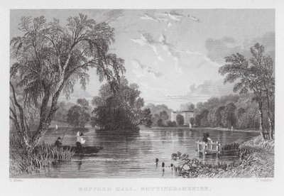 Rufford Hall, Nottinghamshire (gravure) door Thomas (after) Allom