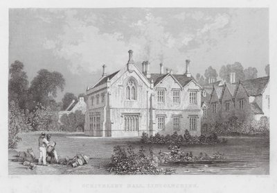 Scrivelsby Hall, Lincolnshire (gravure) door Thomas (after) Allom