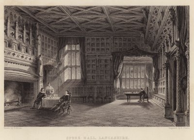 Speke Hall, Lancashire (gravure) door Thomas (after) Allom