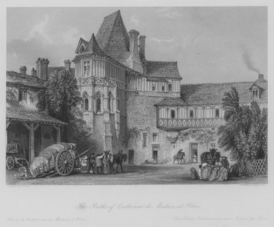 De Baden van Catherine de Medicis, in Blois (gravure) door Thomas (after) Allom