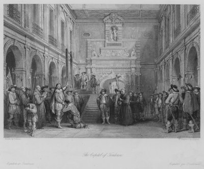 Het Capitool van Toulouse door Thomas (after) Allom