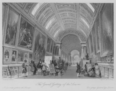 De Grote Galerij van het Louvre door Thomas (after) Allom