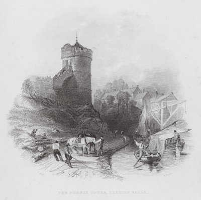 De Phoenix Toren, Chester Walls (gravure) door Thomas (after) Allom