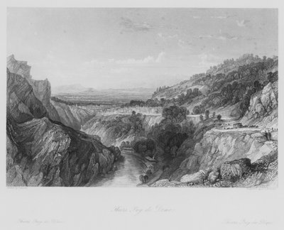 Thiers, Puy de Dôme (gravure) door Thomas (after) Allom