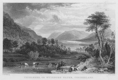 Thirlmere, of Wythburn Water, Cumberland door Thomas (after) Allom