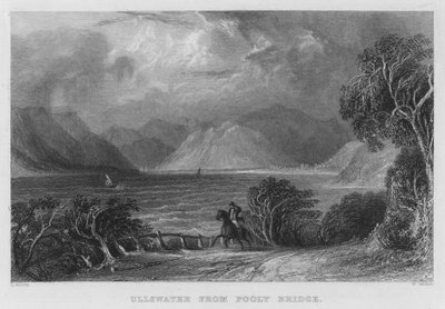 Ullswater vanaf Pooly Bridge door Thomas (after) Allom