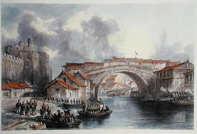 Westpoort van Ching Keang Foo, c.1850 door Thomas (after) Allom