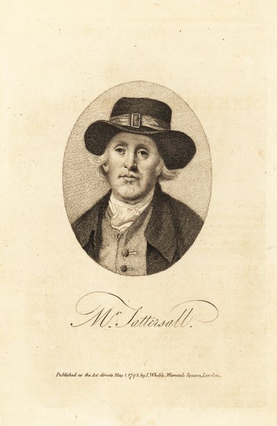 Portret van Richard Tattersall (1724-1795), oprichter van de racepaardenveiling Tattersalls in Hyde Park Corner, Londen door Thomas (after) Beach