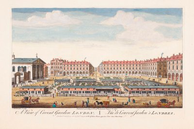 Een uitzicht op Covent Garden, Londen door Thomas (after) Bowles