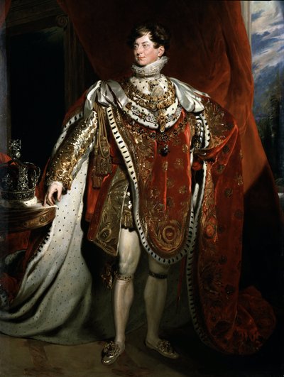 Portret van koning George IV van Engeland (detail) door Thomas (after) Lawrence