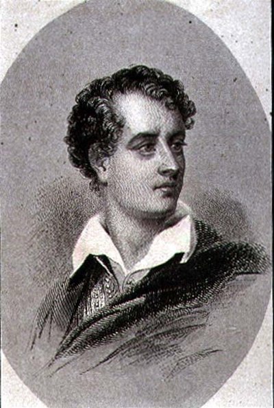 Portret van George, Lord Byron (1788-1824) door Thomas (after) Phillips