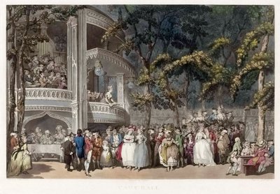 Vauxhall Gardens, Londen in de 18e eeuw door Thomas (after) Rowlandson