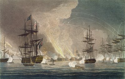 Het bombardement van Algiers door de Royal Navy door Thomas (after) Whitcombe