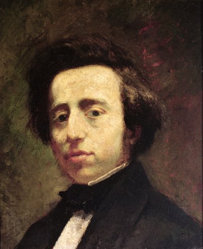 Portret van Frederic Chopin (1810-49) door Thomas (attr. to) Couture
