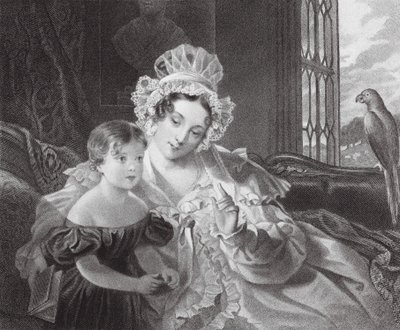 Niet helemaal oplettend (gravure) door Thomas A. Woolnoth